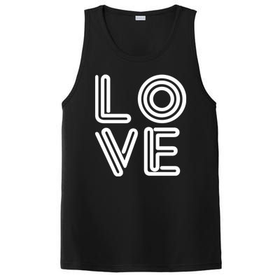 Love Valentines Day Word Logo PosiCharge Competitor Tank