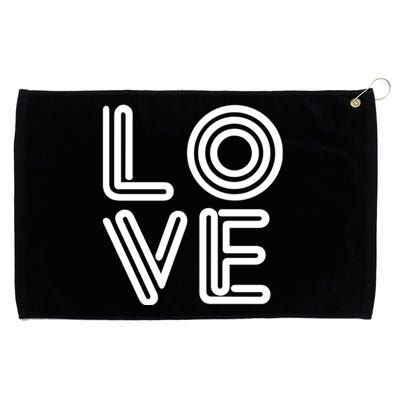 Love Valentines Day Word Logo Grommeted Golf Towel