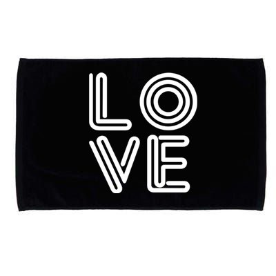 Love Valentines Day Word Logo Microfiber Hand Towel