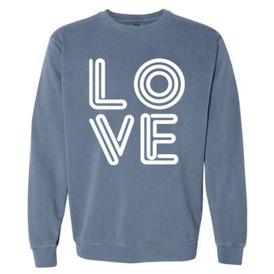 Love Valentines Day Word Logo Garment-Dyed Sweatshirt