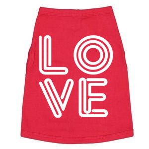 Love Valentines Day Word Logo Doggie Tank