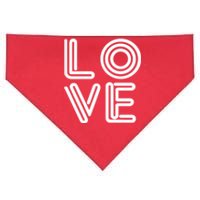 Love Valentines Day Word Logo USA-Made Doggie Bandana