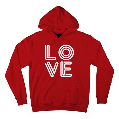 Love Valentines Day Word Logo Hoodie