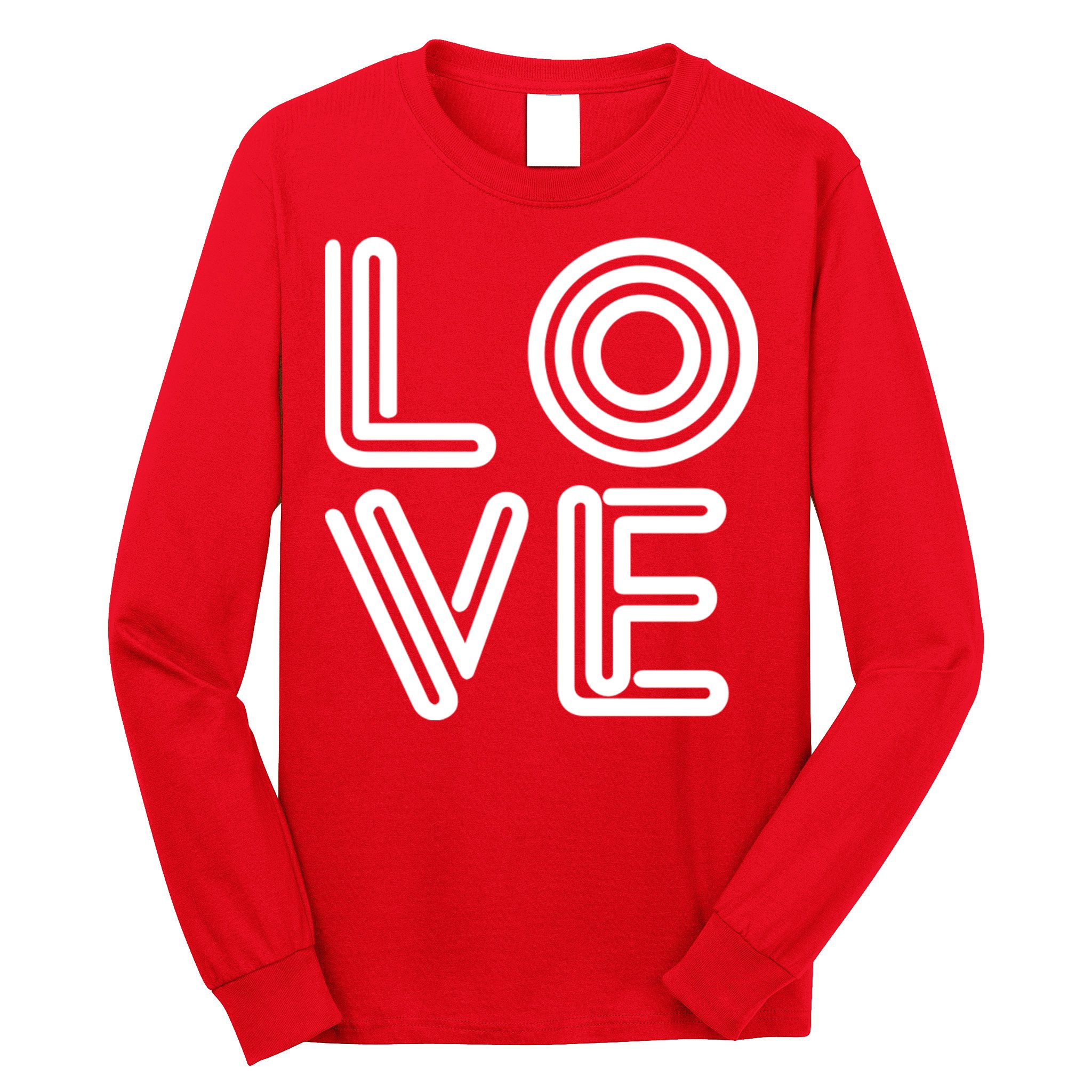 Love Valentines Day Word Logo Long Sleeve Shirt