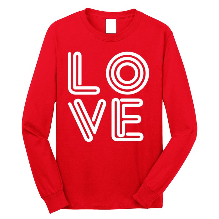 Love Valentines Day Word Logo Long Sleeve Shirt