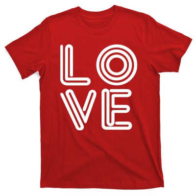 Love Valentines Day Word Logo T-Shirt