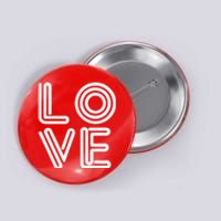 Love Valentines Day Word Logo Button