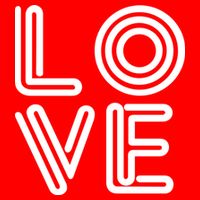Love Valentines Day Word Logo Button