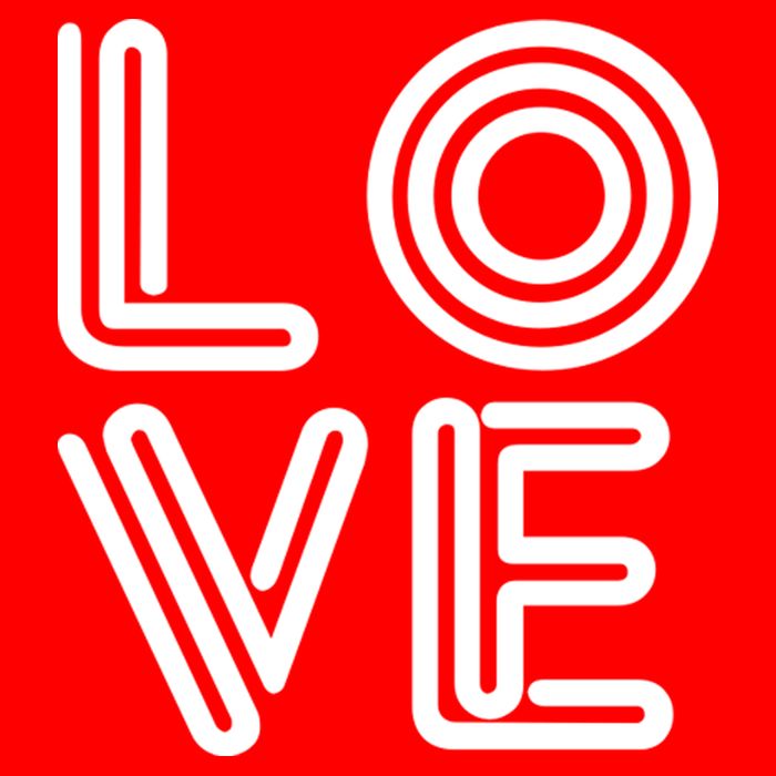 Love Valentines Day Word Logo Button