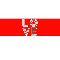 Love Valentines Day Word Logo Bumper Sticker