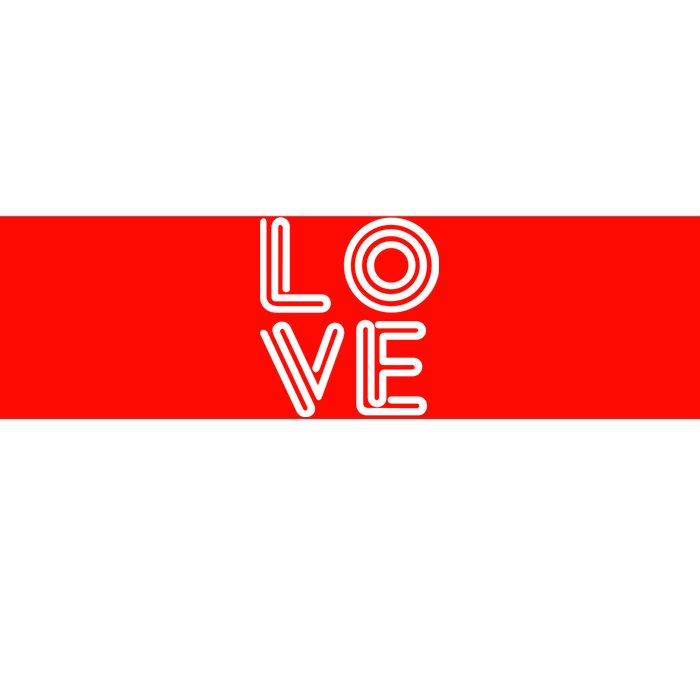 Love Valentines Day Word Logo Bumper Sticker