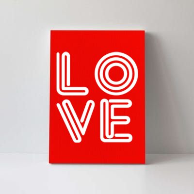 Love Valentines Day Word Logo Canvas