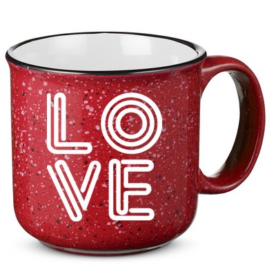 Love Valentines Day Word Logo 15oz Campfire Ceramic Mug