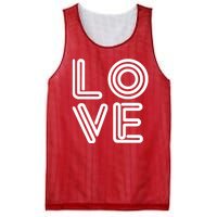 Love Valentines Day Word Logo Mesh Reversible Basketball Jersey Tank