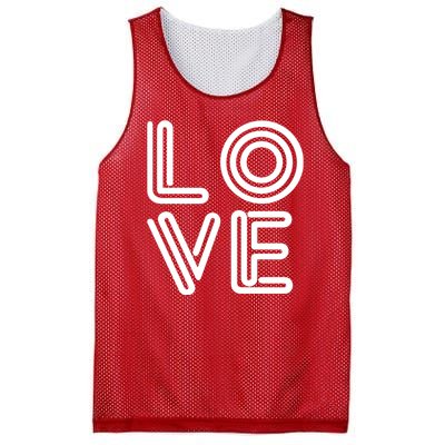 Love Valentines Day Word Logo Mesh Reversible Basketball Jersey Tank