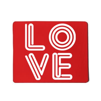 Love Valentines Day Word Logo Mousepad