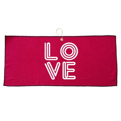 Love Valentines Day Word Logo Large Microfiber Waffle Golf Towel