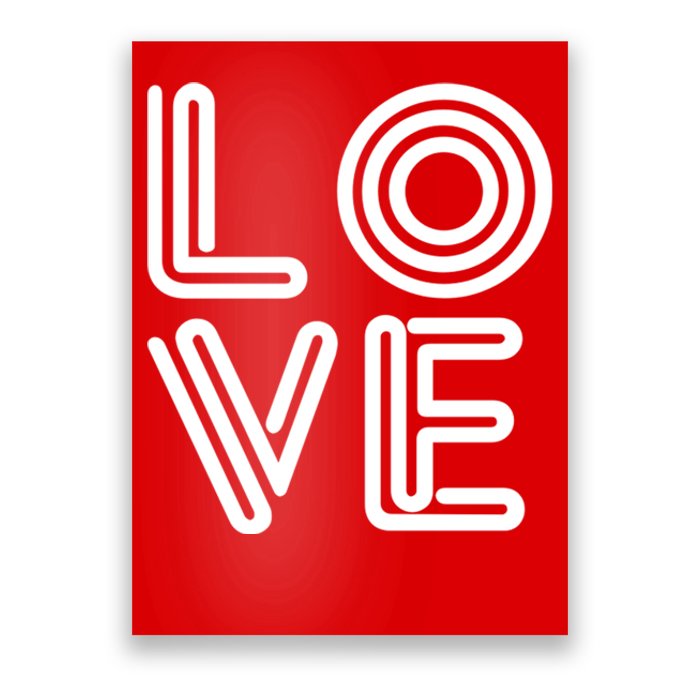 Love Valentines Day Word Logo Poster