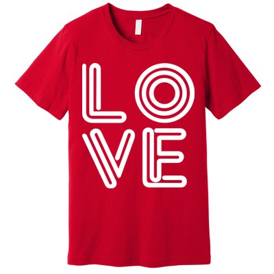 Love Valentines Day Word Logo Premium T-Shirt