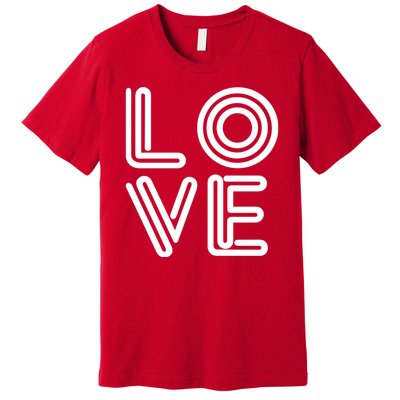 Love Valentines Day Word Logo Premium T-Shirt