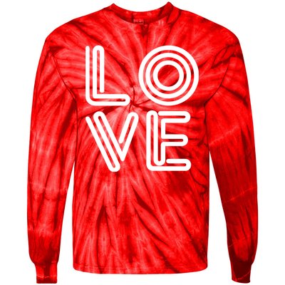 Love Valentines Day Word Logo Tie-Dye Long Sleeve Shirt