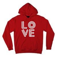 Love Valentines Day Word Logo Tall Hoodie