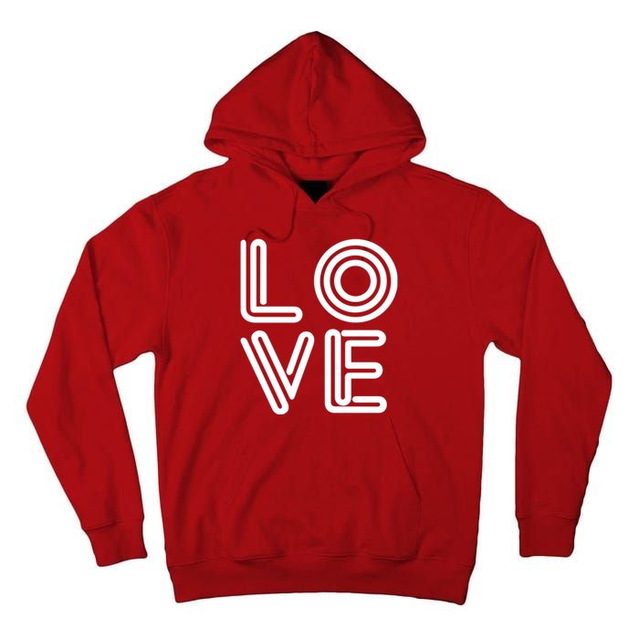 Love Valentines Day Word Logo Tall Hoodie