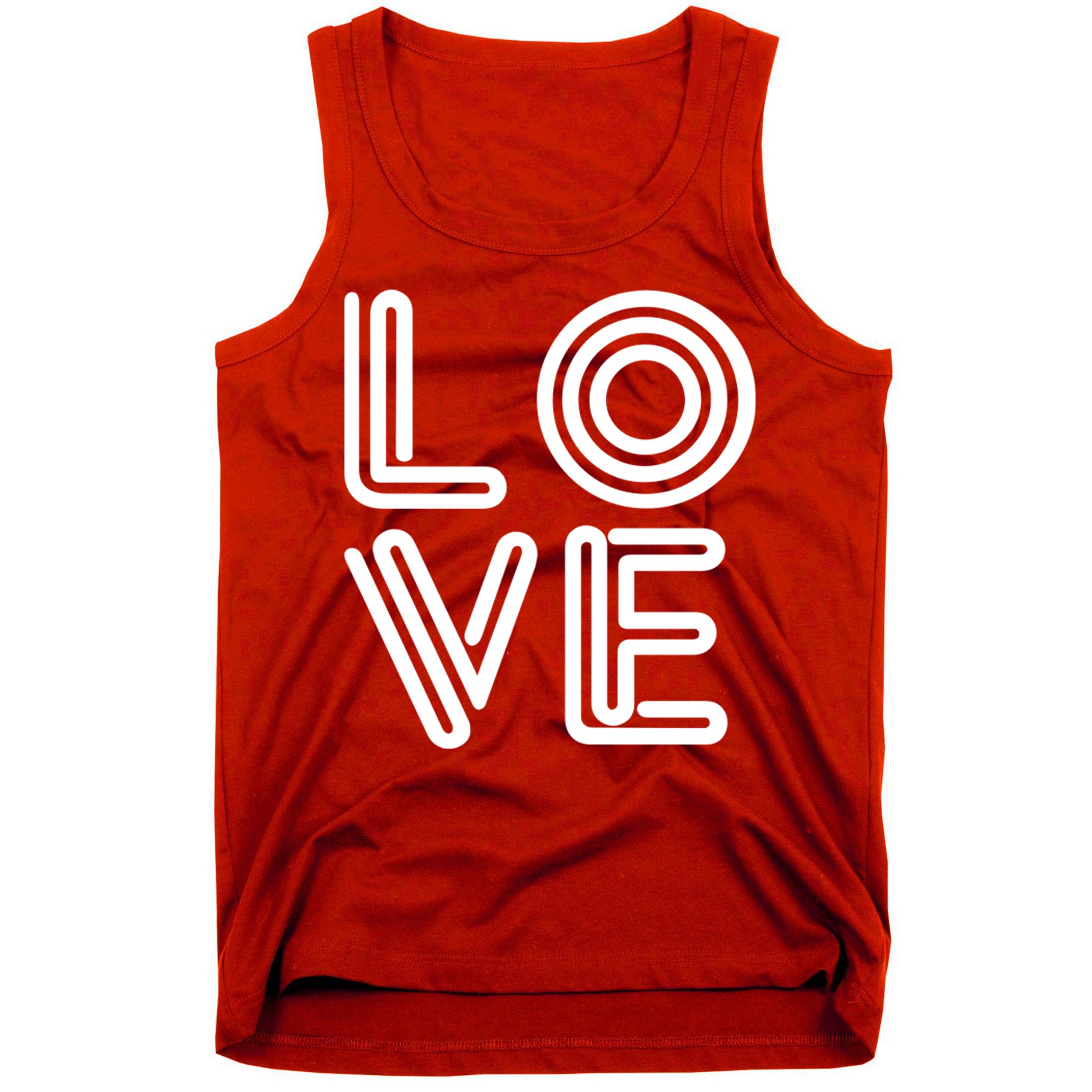 Love Valentines Day Word Logo Tank Top