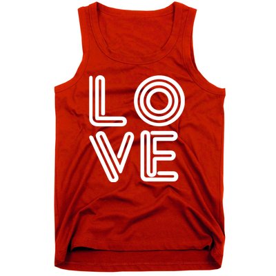 Love Valentines Day Word Logo Tank Top