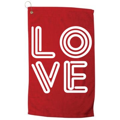 Love Valentines Day Word Logo Golf Towel