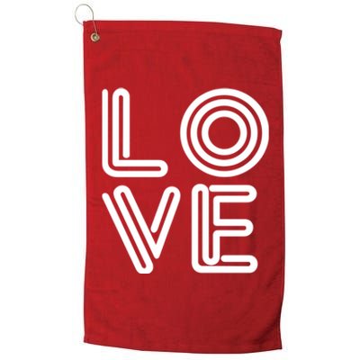 Love Valentines Day Word Logo Platinum Collection Golf Towel