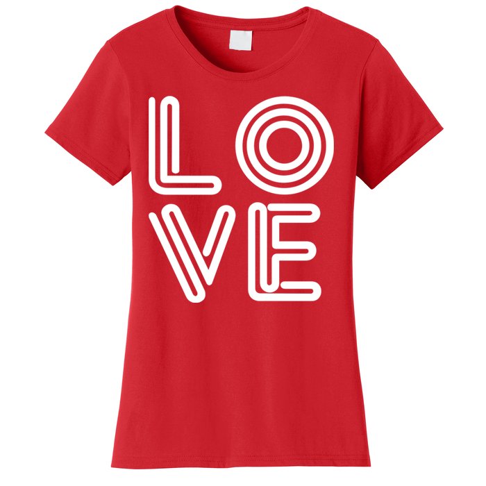 Love Valentines Day Word Logo Women's T-Shirt