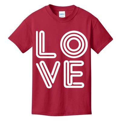 Love Valentines Day Word Logo Kids T-Shirt