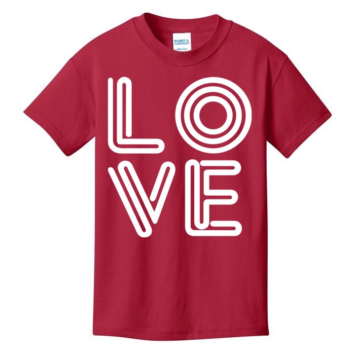 Love Valentines Day Word Logo Kids T-Shirt