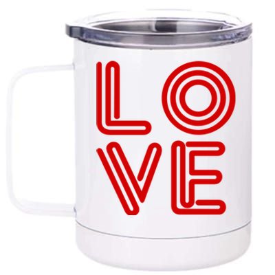 Love Valentines Day Word Logo 12 oz Stainless Steel Tumbler Cup