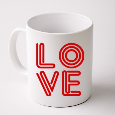 Love Valentines Day Word Logo Coffee Mug