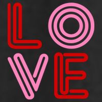 Love Valentines Day Pink And Red Logo 7 Panel Mesh Trucker Snapback Hat