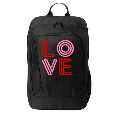 Love Valentines Day Pink And Red Logo City Backpack