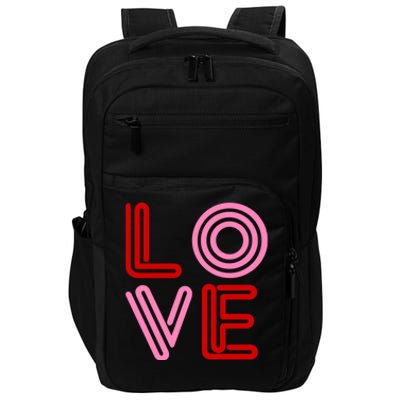 Love Valentines Day Pink And Red Logo Impact Tech Backpack