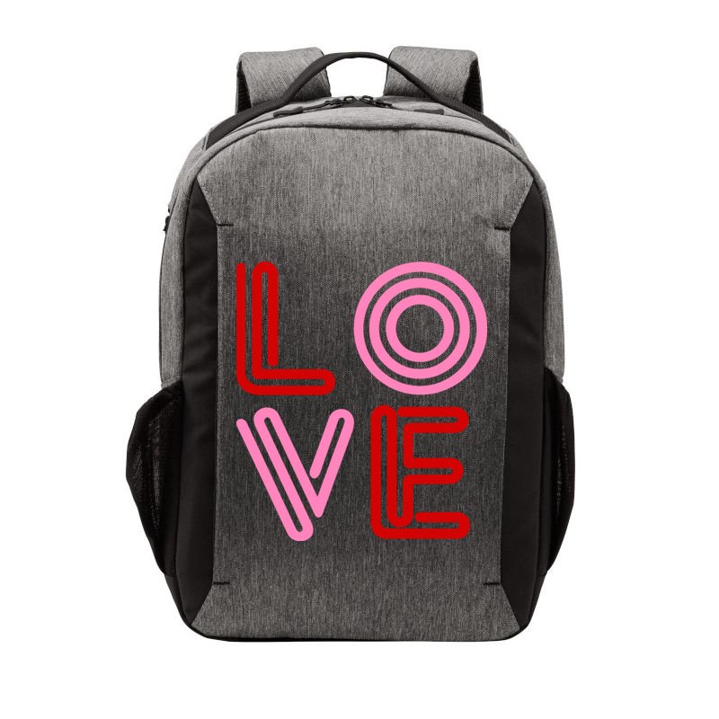 Love Valentines Day Pink And Red Logo Vector Backpack