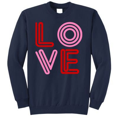 Love Valentines Day Pink And Red Logo Tall Sweatshirt