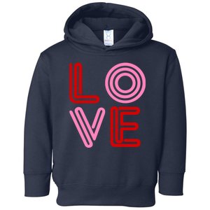 Love Valentines Day Pink And Red Logo Toddler Hoodie