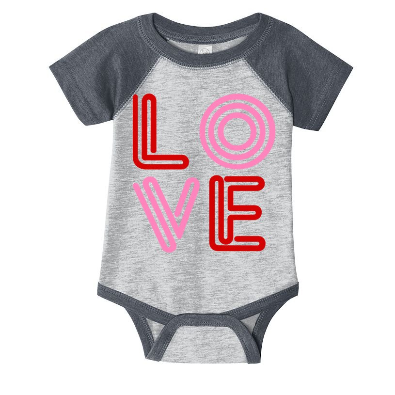 Love Valentines Day Pink And Red Logo Infant Baby Jersey Bodysuit