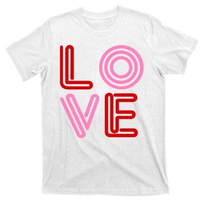 Love Valentines Day Pink And Red Logo T-Shirt