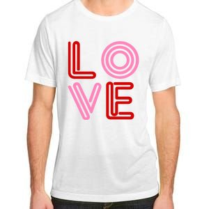 Love Valentines Day Pink And Red Logo Adult ChromaSoft Performance T-Shirt