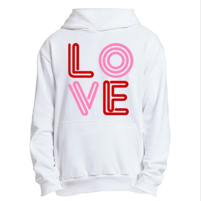 Love Valentines Day Pink And Red Logo Urban Pullover Hoodie