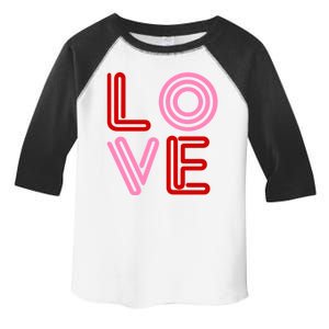 Love Valentines Day Pink And Red Logo Toddler Fine Jersey T-Shirt