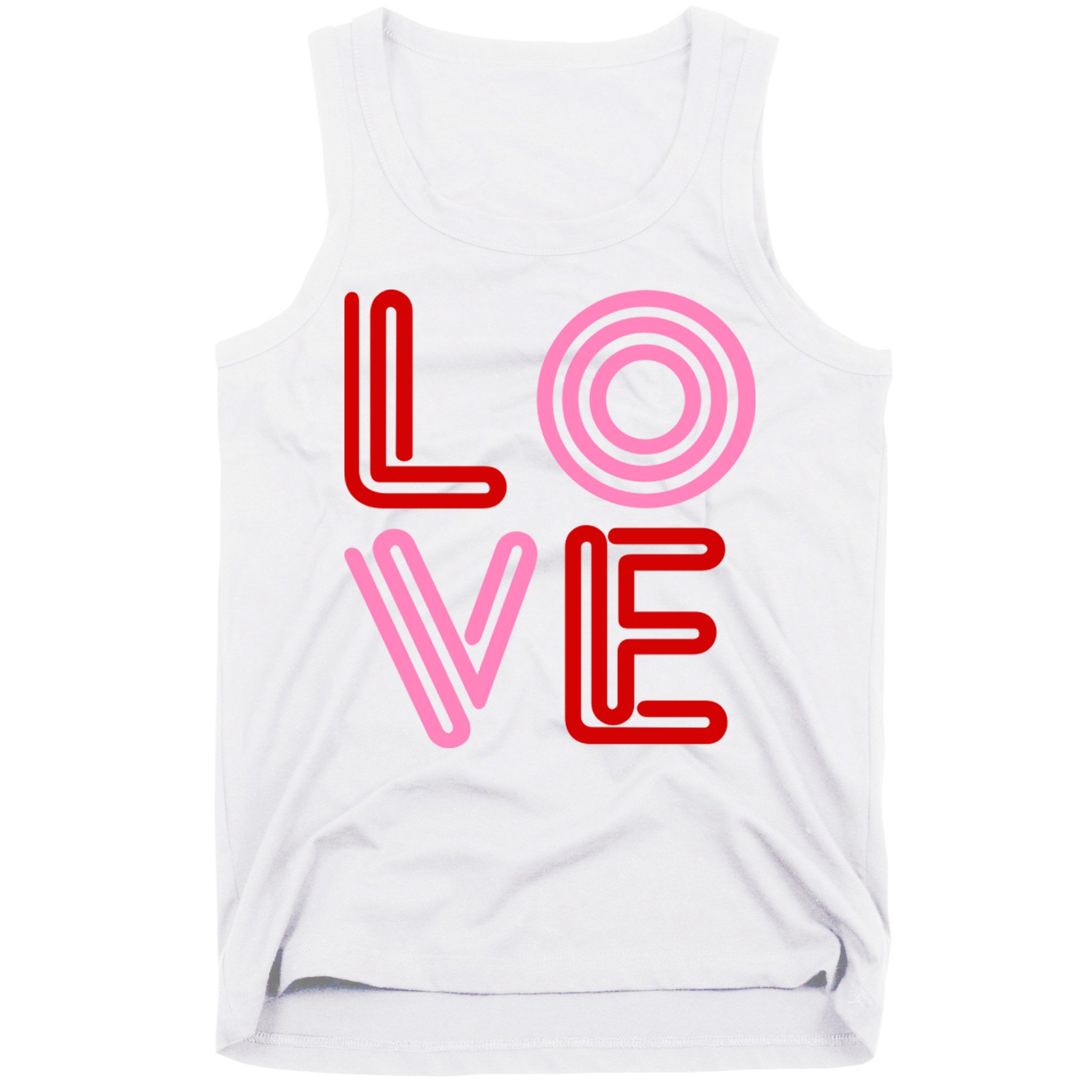 Love Valentines Day Pink And Red Logo Tank Top