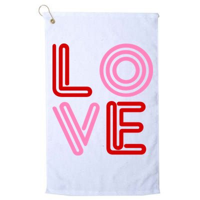 Love Valentines Day Pink And Red Logo Golf Towel