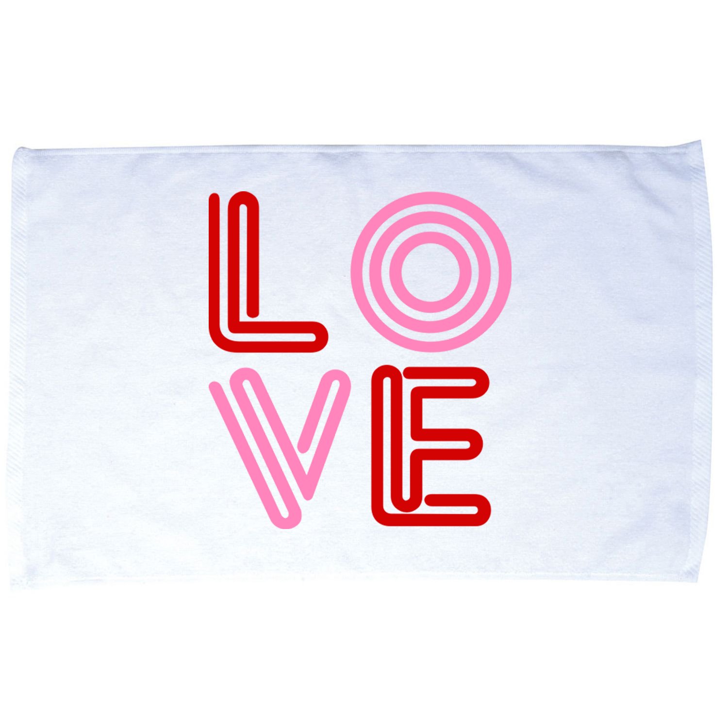 Love Valentines Day Pink And Red Logo Microfiber Hand Towel